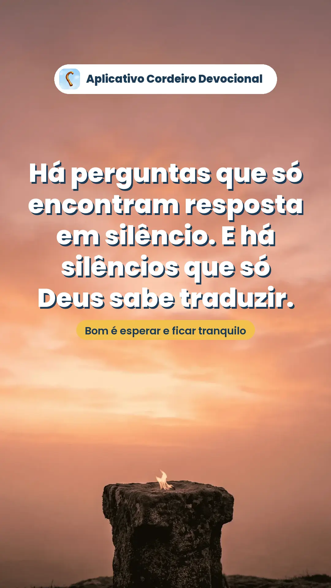 Há perguntas que só encontram resposta em silêncio. E há silêncios que só Deus sabe traduzir.