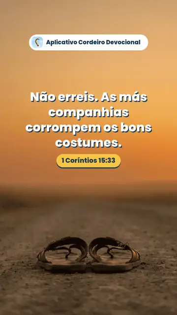 Imagem do versículo 1 Coríntios 15:33: Não erreis. As más companhias corrompem os bons costumes.