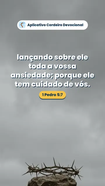 Imagem do versículo 1 Pedro 5:7: lançando sobre ele toda a vossa ansiedade; porque ele tem cuidado de vós.