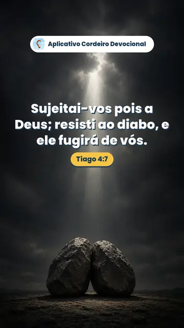 Imagem do versículo Tiago 4:7: Sujeitai-vos pois a Deus; resisti ao diabo, e ele fugirá de vós.