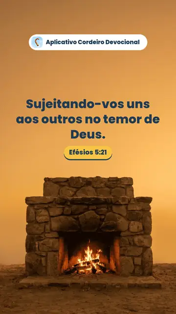 Imagem do versículo Efésios 5:21: Sujeitando-vos uns aos outros no temor de Deus.