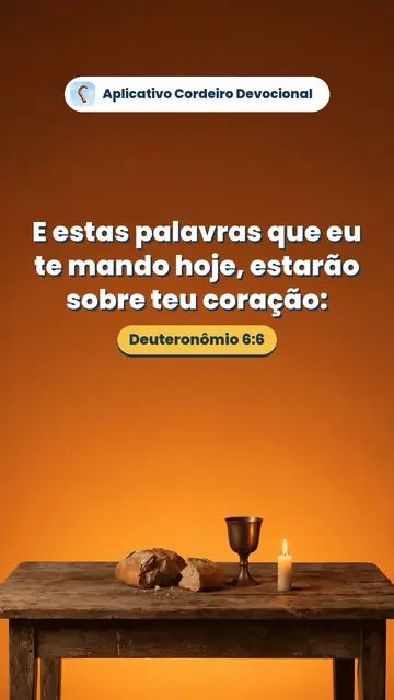 Imagem do versículo Deuteronômio 6:6: E estas palavras que eu te mando hoje, estarão sobre teu coração: