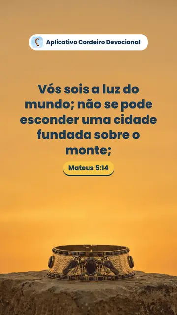Imagem do versículo Mateus 5:14: Vós sois a luz do mundo; não se pode esconder uma cidade fundada sobre o monte;