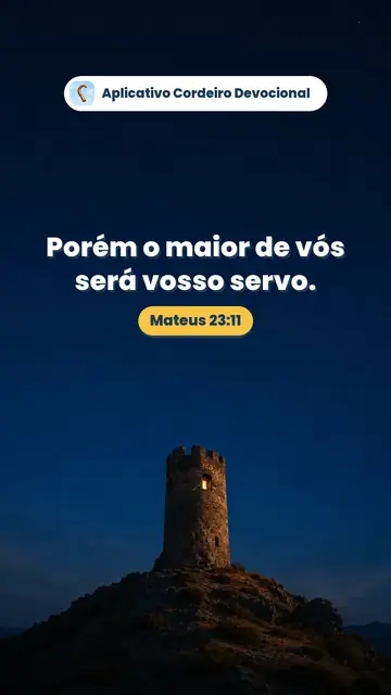 Imagem do versículo Mateus 23:11: Porém o maior de vós será vosso servo.
